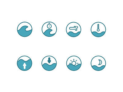 ShoreCast Info icons blue icon ios surf swell tide wind