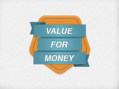 Value for money blue guarantee money orange seal