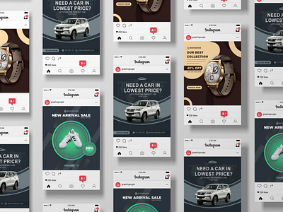 Instagram Banner Design banner ads banner design design icon illustration social media design typography vector