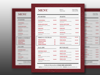 Restaurant Food Menu