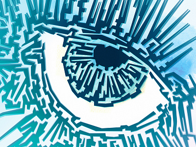 Eye Craquelure abstract blue crake lure eye hdc hdc estudio illustration artist ojo paint