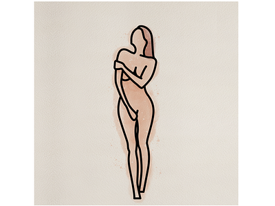 Venus digital art girl hdc hdc estudio illustration love nude paint pose skin venus watercolor woman