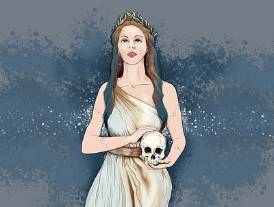 Queen of Death art digital death girl hdc hdc estudio illustration illustration artist queen skull woman