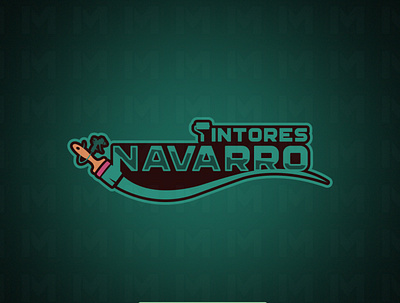 Pintores Navarro Logo branding design illustration logo mascotlogo vector