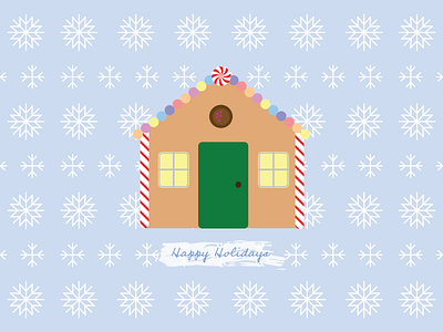 Gingerbread House Illustration christmas design gingerbread gingerbreadhouse happyholidays holidaycard holidays illustration