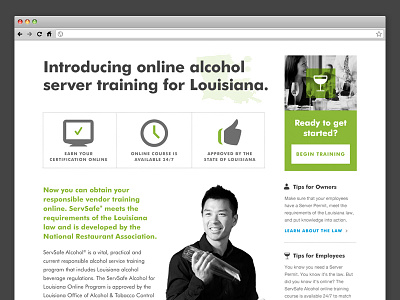 Landing Page for Alcohol Certification 2x alcohol clean contemporary futura icons landing page photography