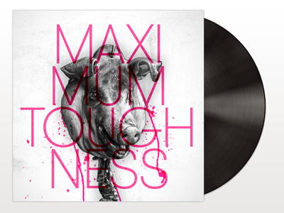 Maximum Toughness Album Cover V2 album album cover band black and white grilli type grunge indie music photography pink punk record vinyl walsheim