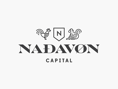 Nadavon Logo branding chicken clean crest engravers finance financial identity logo minimal modern monkey