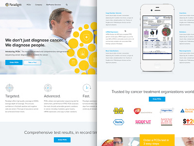 Paradigm Homepage Concept 2 cancer clean clinical corporate healthcare homepage medical research science web design website