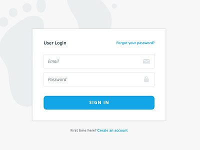 A Simple Login fervor fervor creative flat footprint glyphicons interface login minimalist open sans password sign in ui ux website