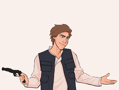 Han Solo cartoons character design characters concept art design fantasy illustration portrait