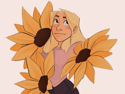 Sunflower Girl Commission