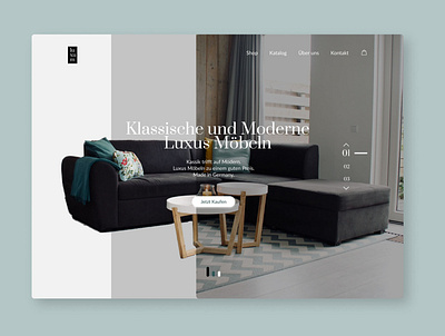 E-Commerce: Luxus Möbel store branding design e commerce website elegant ui ux web