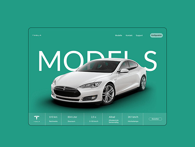 Tesla Model S Landing page branding design e commerce website landingpage logo ui ux vector web website