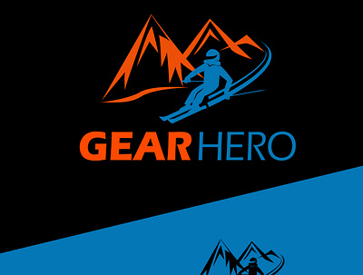 Gear Hero Logo app art branding graphic design illustrator logo minimal typography vector web