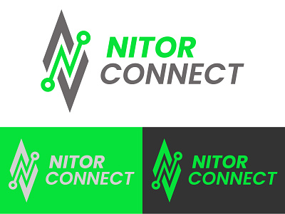 Nitor Connect art branding design flat graphic design illustration logo logodesign minimal typography