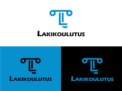 Lakikoulutus Logo art branding graphic design illustration logo logodesign minimal type typography vector