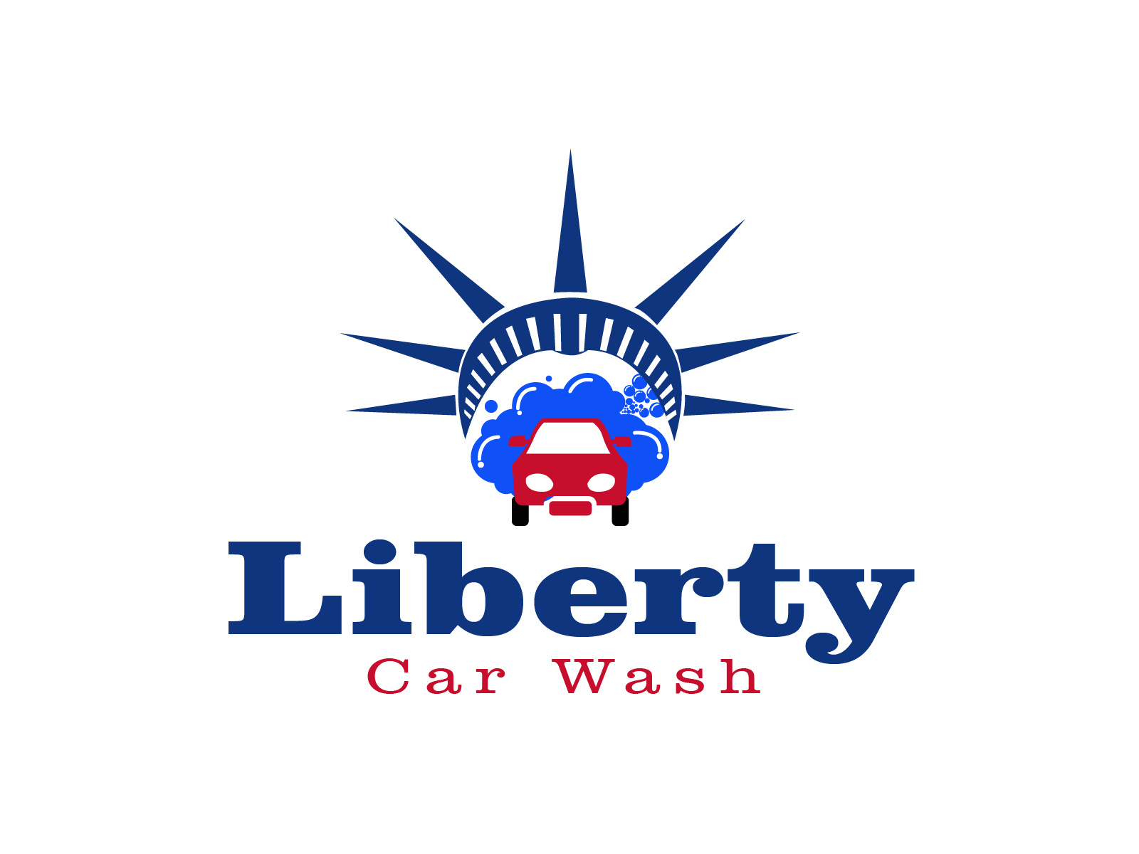 Logo Liberty Car Wash by Tamata Design on Dribbble