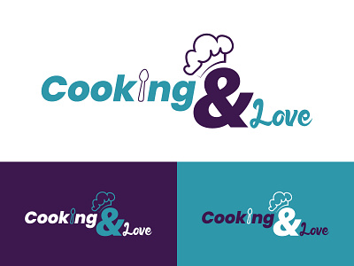 Logo Cooking & Love branding design flat graphic design illustration logo logodesign minimal typography ui