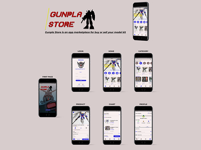 Gunpla Store Mobile App Design