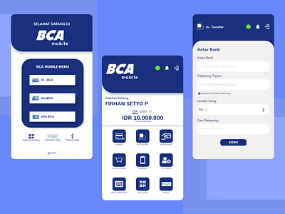 Mobile Banking App - BCA Mobile (Redesign) bank bankapp banking app design figma finance mobile banking ui uidesign uiux ux