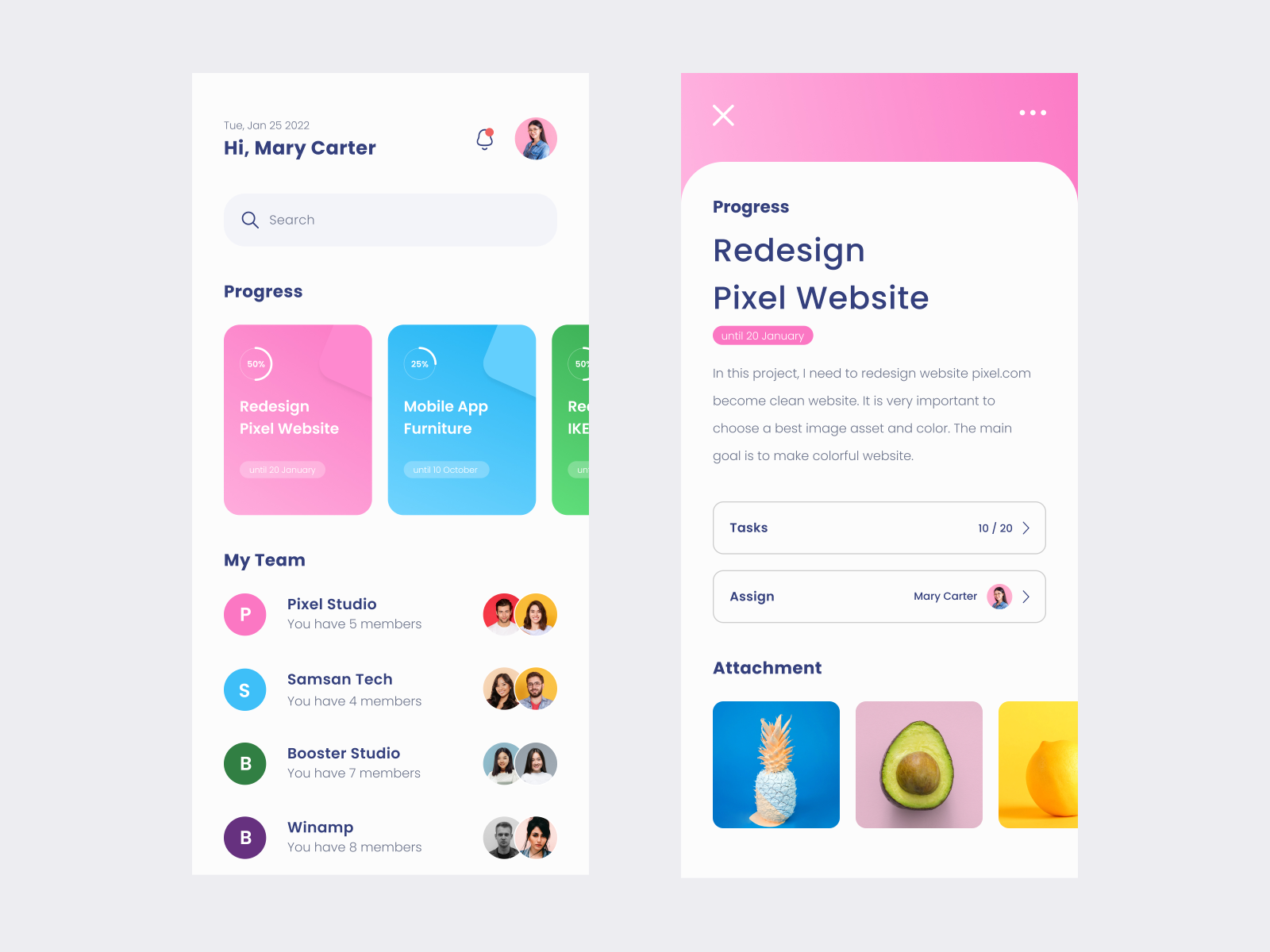 Project Manager Mobile App By Firhan Setyo Pambudi On Dribbble