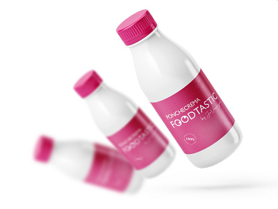 Foodtastic bottle label design debut graphic design logo