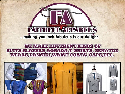 Poster Ad For Faith Apparel's