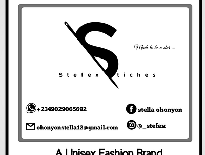 Sticker Design For Stefex Stitches. A Unisex Fashion Brand