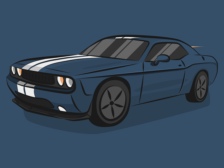 DODGE CHALLENGER SRT8 by wellyan saputra on Dribbble