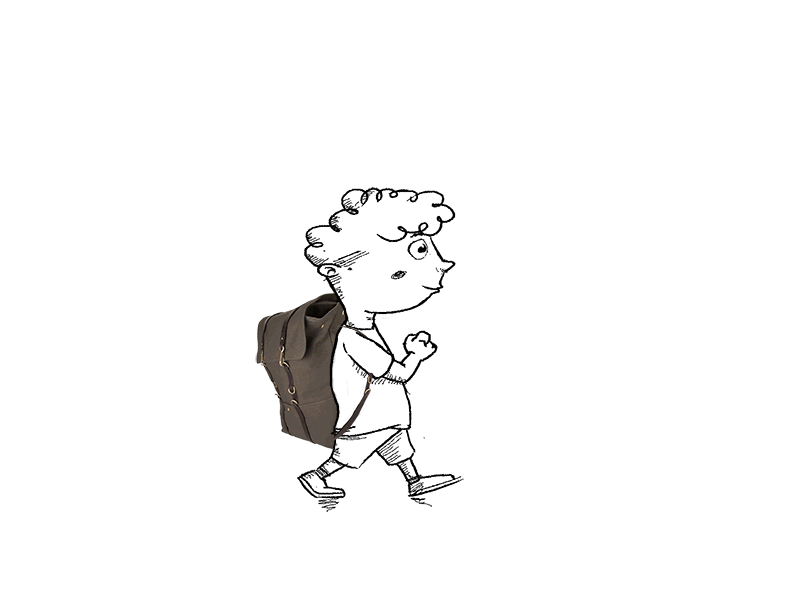 Walking in here for the first time. animation backpack ipad kid sketch walkcycle