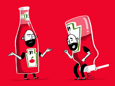 UI vs UX (is NOT a thing) character illustration ketchup red ui ux