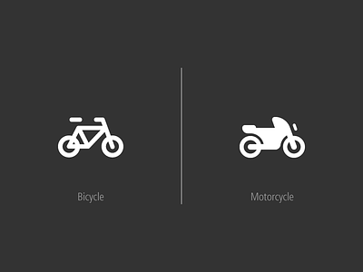 2 Icons in 2 wheels bicycle bike design designer glyph glyphs icon illustration logo motorcycle tomtom ui ux vector