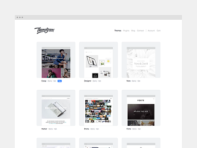 ThemeBeans: Themes Page archive grid shop tabor theme theme shop themebeans themes wip wordpress