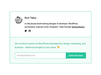 Bio + Subscribe Now [richtabor.com]