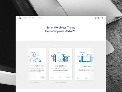 Better WordPress Theme Onboarding blog merlinwp minimal on boarding onboarding theme themebeans wordpress wordpress theme