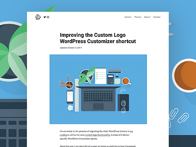 Improving the Custom Logo WordPress Customizer shortcut avatar blog bold clean design tabor theme themebeans wordpress wordpress theme