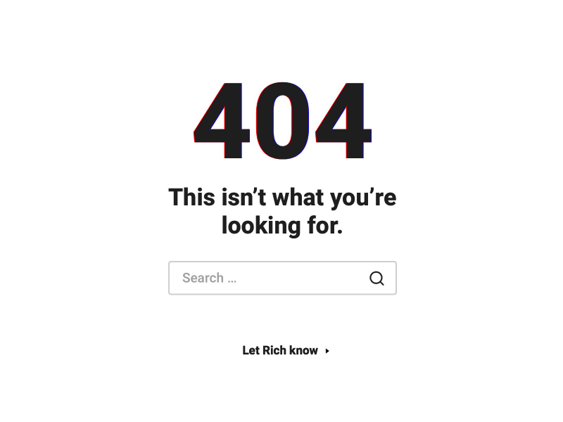 Animated 404 404 animation blog clean css error flicker search simple tabor ui ux