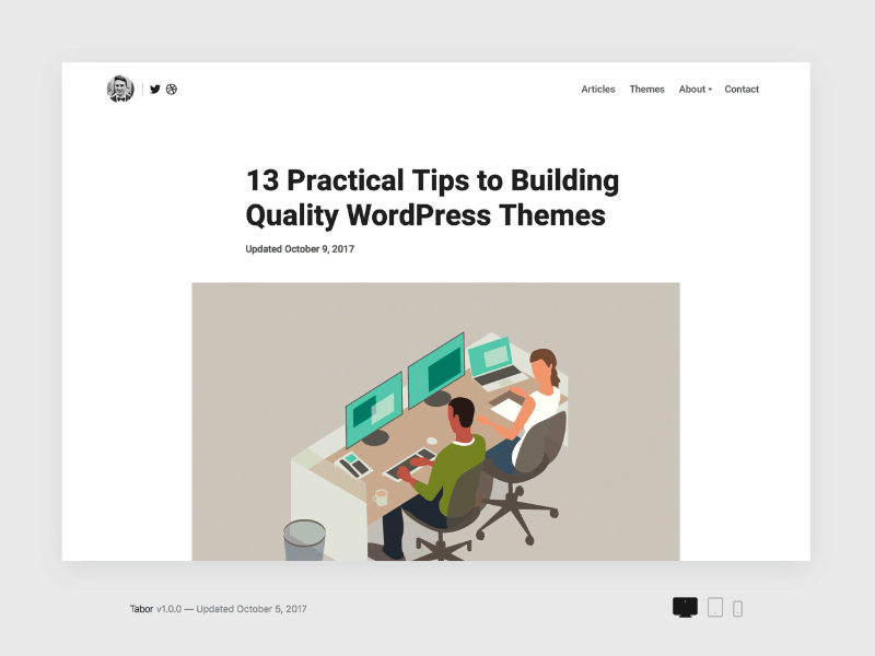 Tabor WordPress Theme accessible blog bold clean content marketing tabor theme white wordpress writing