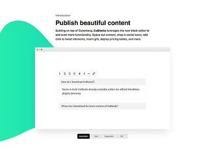 CoBlocks: Publish beautiful content clean coblocks feature freeform gradient gutenberg landing modern plugin slider website wordpress