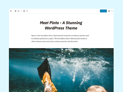 Pinto blog clean compatible editor gutenberg minimal pinto theme themebeans wordpress