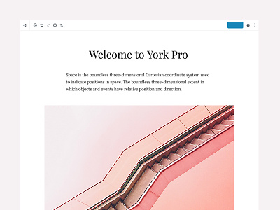York Pro clean compatible editor gutenberg minimal theme themebeans wordpress yorkpro