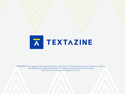 Textazine Logo blue blue color brand identity branding designer riad logo design logo mark logodesign logotype minimal