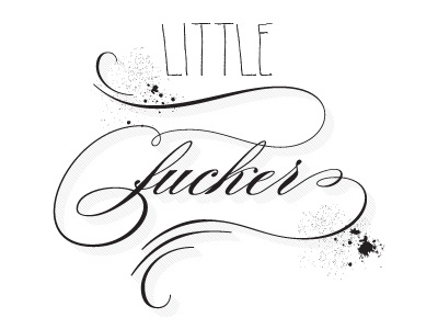 Little Fucker funny lettering postmodern society6 typography