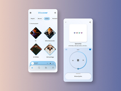 Music Player UI Design adobexd design designoftheday figma ui uidesign uiux uxdesign