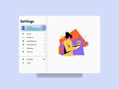 Settings UI Design adobexd design designoftheday figma logo ui uidesign uiux