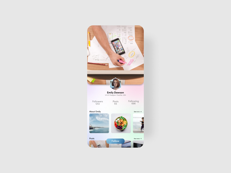 User Profile UI Design by Aditya Aurodipta on Dribbble