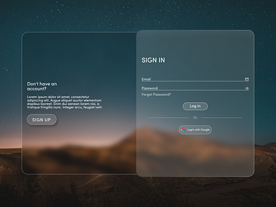 Glassmorphism Login Page UI Design design designoftheday figma ui uidesign uiux