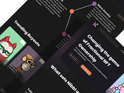 Nibbl Landing Page Redesign adobexd design designoftheday figma landingpage nftmarketplace ui uidesign uiux web3