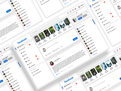 Facebook Homepage Redesign. design designoftheday figma redesign saas ui uidesign uiux